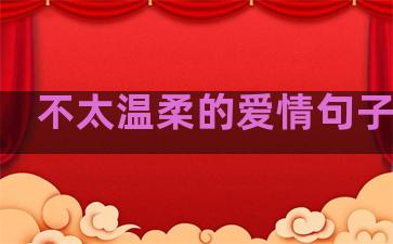 不太温柔的爱情句子唯美