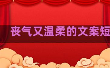 丧气又温柔的文案短句子