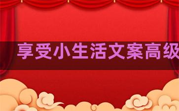 享受小生活文案高级句子