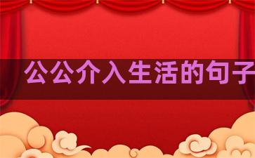 公公介入生活的句子简短