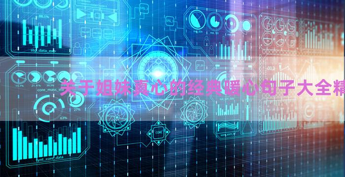 关于姐妹真心的经典暖心句子大全精选