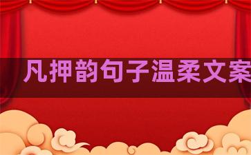 凡押韵句子温柔文案长句