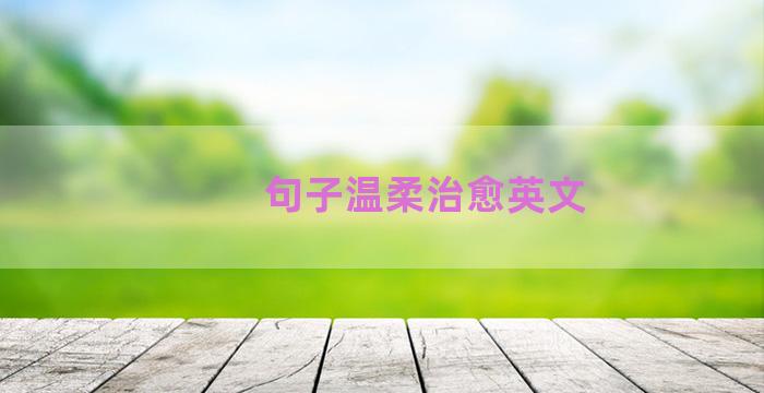 句子温柔治愈英文