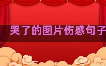 哭了的图片伤感句子温柔