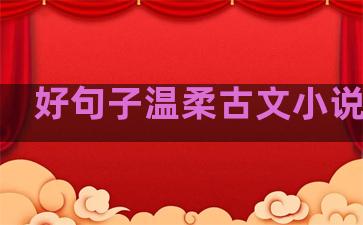 好句子温柔古文小说男主