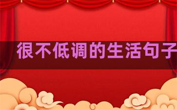 很不低调的生活句子简短