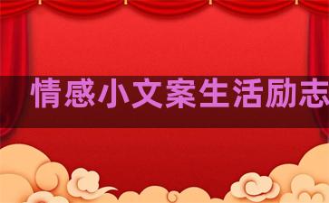 情感小文案生活励志句子