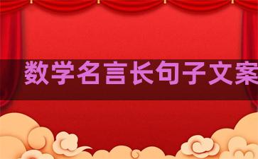 数学名言长句子文案温柔