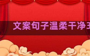 文案句子温柔干净30字