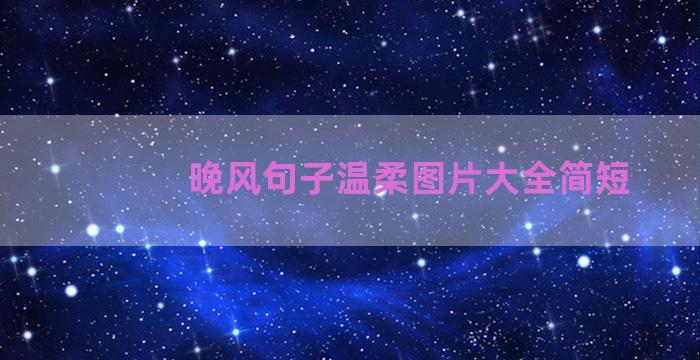 晚风句子温柔图片大全简短