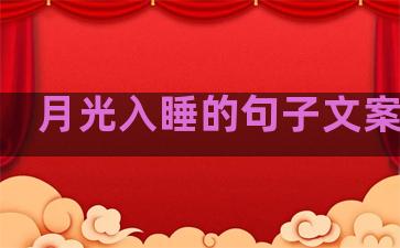 月光入睡的句子文案生活