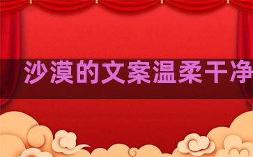 沙漠的文案温柔干净句子