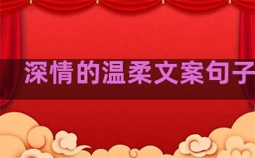 深情的温柔文案句子伤感