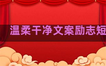 温柔干净文案励志短句子