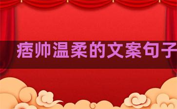 痞帅温柔的文案句子简短