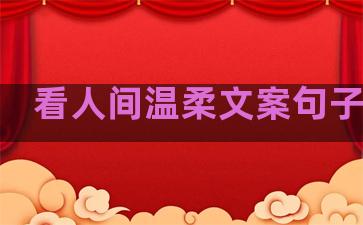 看人间温柔文案句子简短