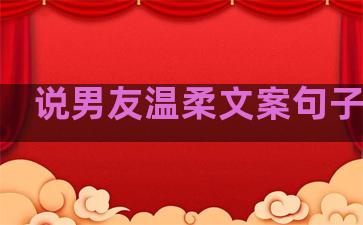 说男友温柔文案句子霸气
